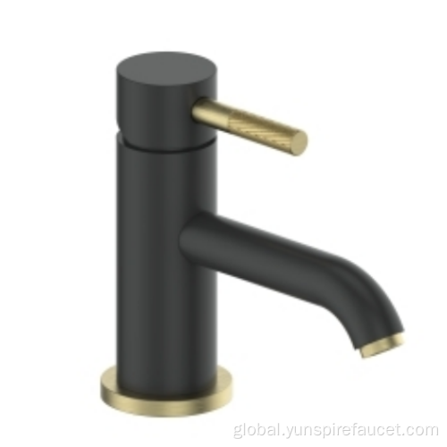 Matte Balck Brass Basin Mixer Basin Faucet without Pop up Waste Factory